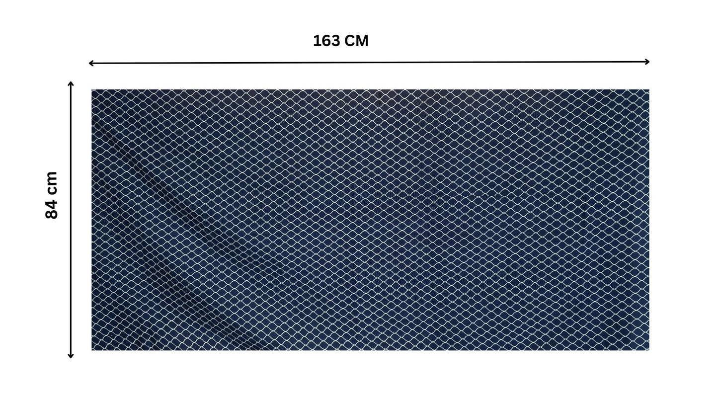 Indigo Lattice cotton Scarf