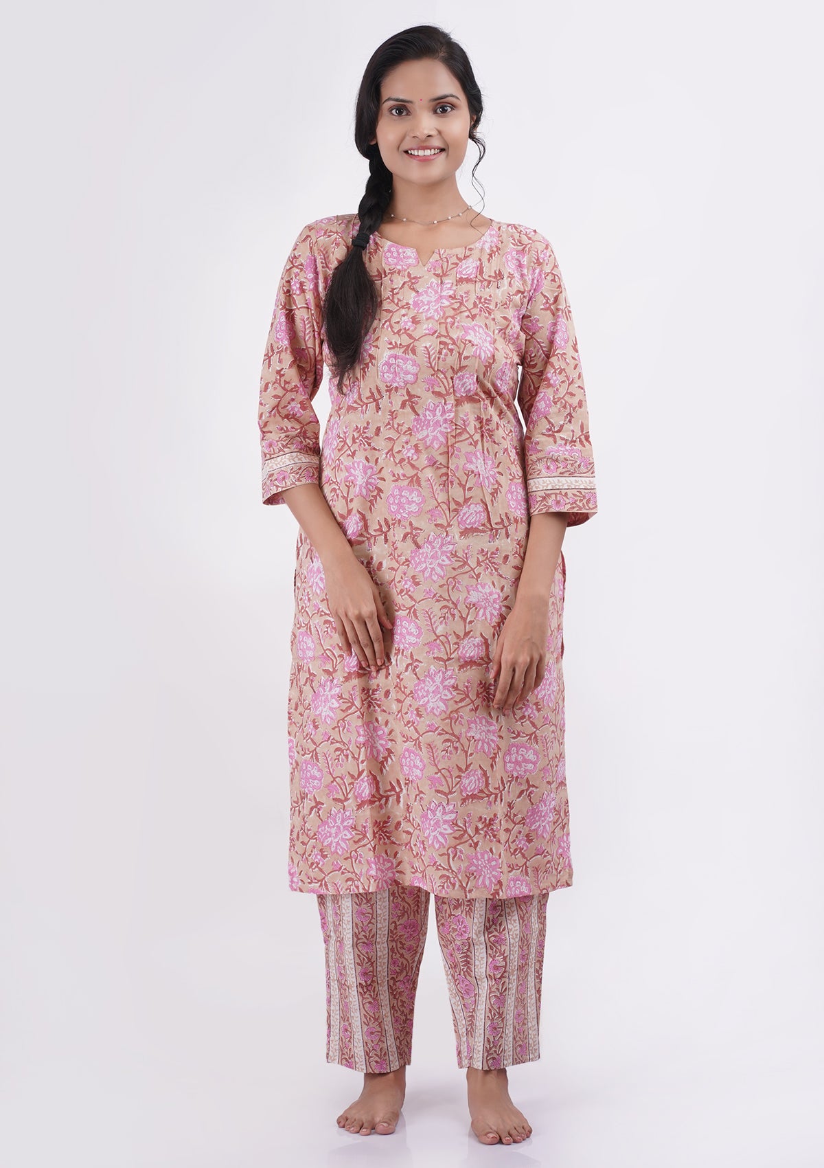 Pink & beige toned Coord Set