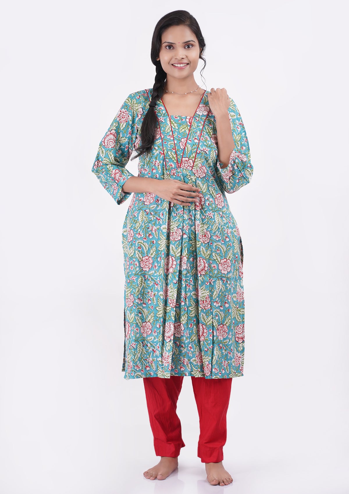 Teal Blue Toned Kurta