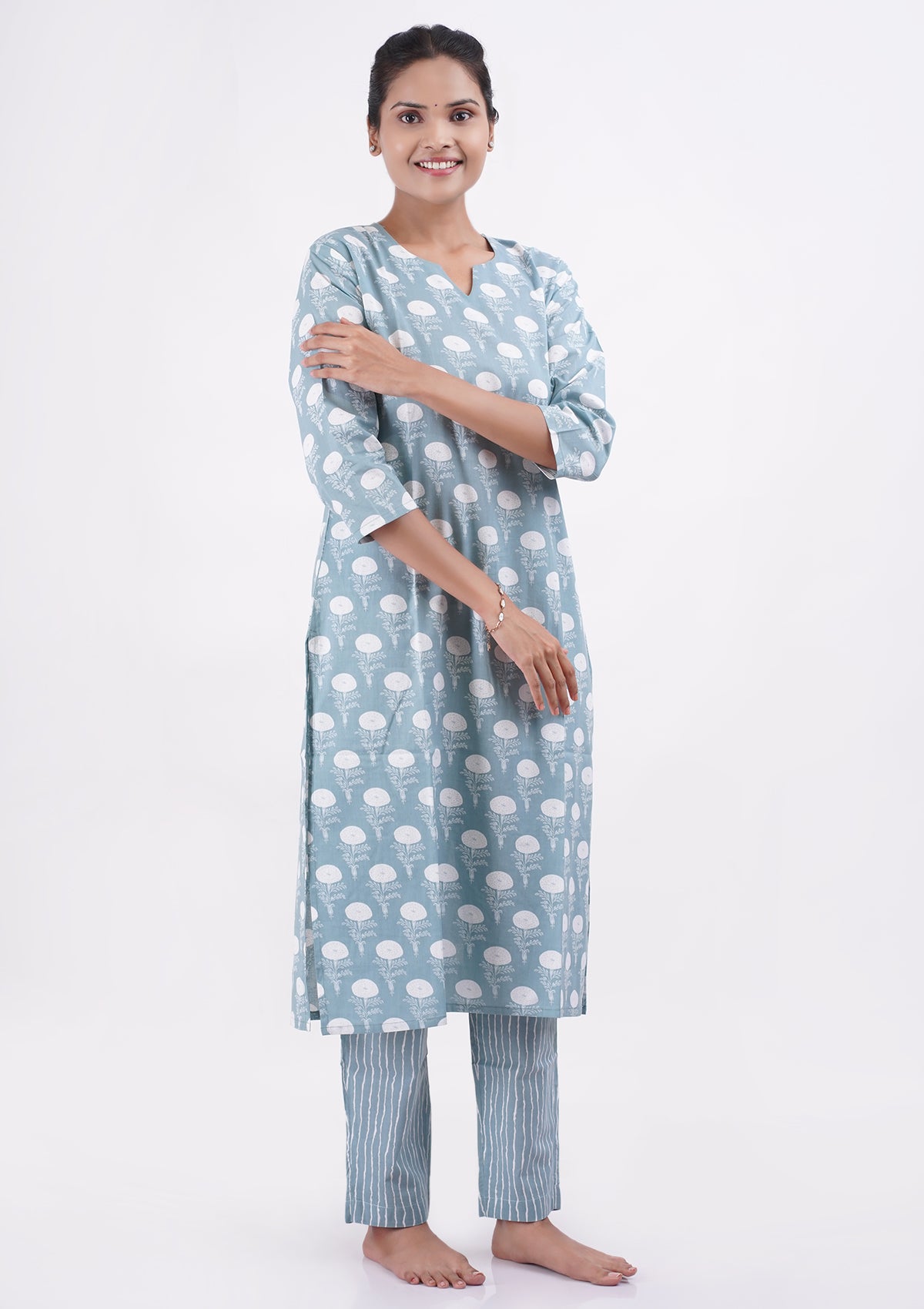 Aqua blue toned coord set
