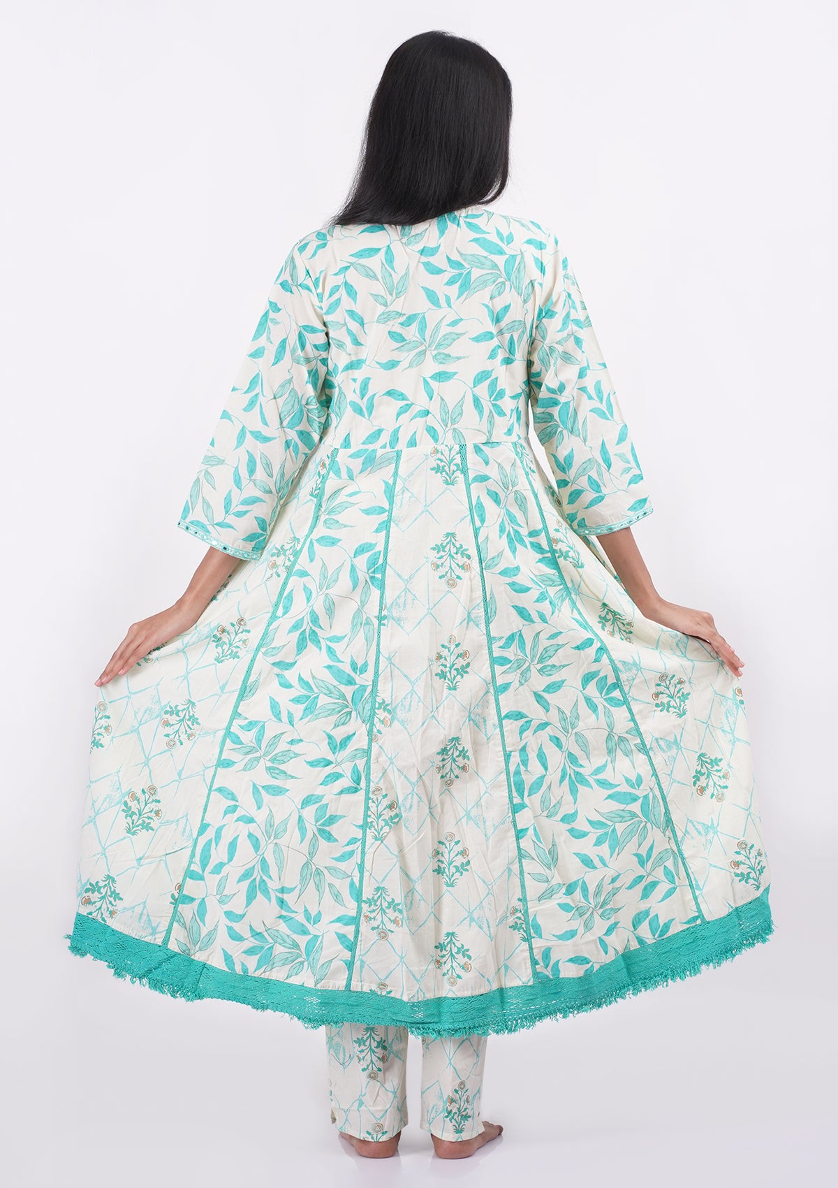 Mint Green and White Coord Set