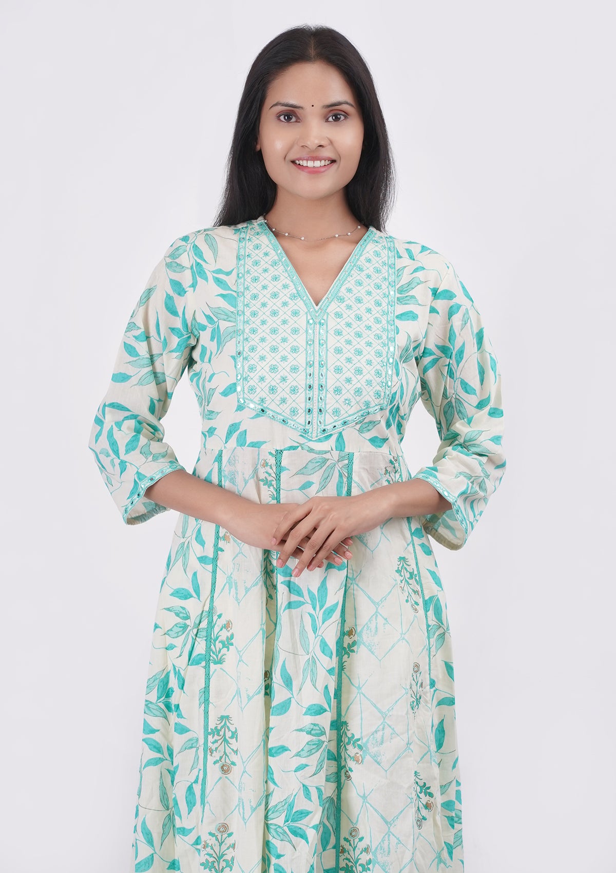 Mint Green and White Coord Set