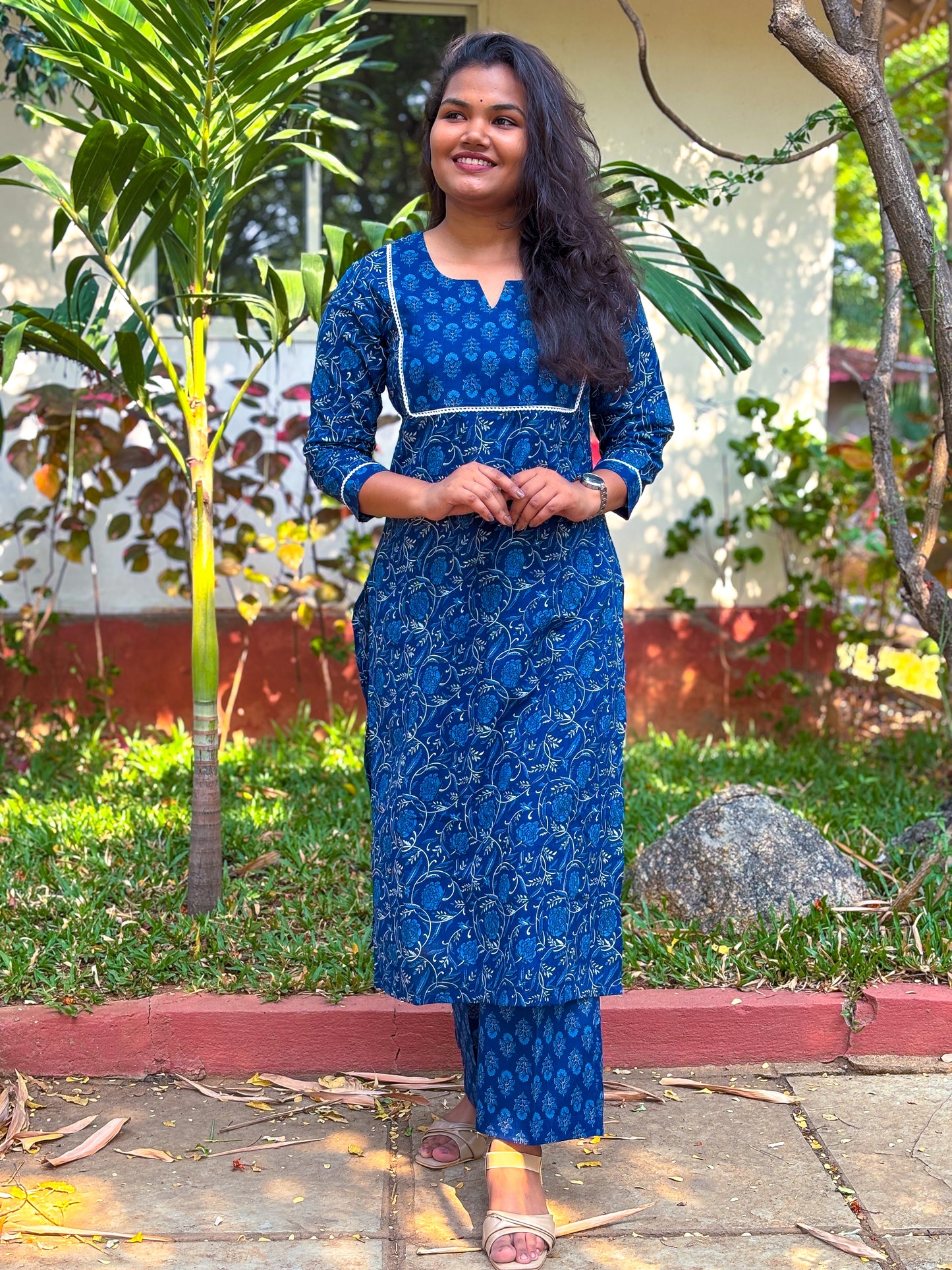 Indigo Bloom Cord Set
