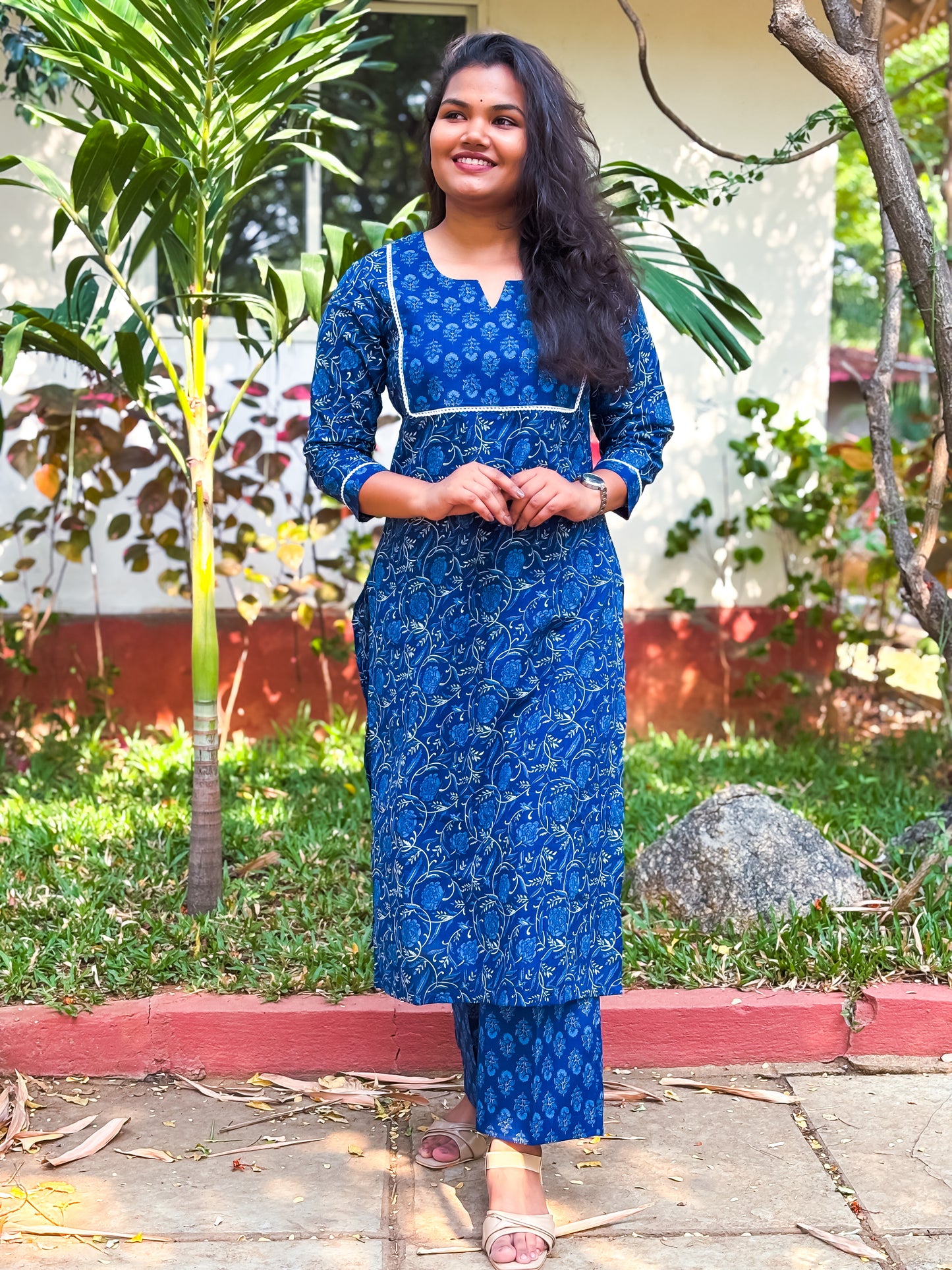 Indigo Bloom Cord Set