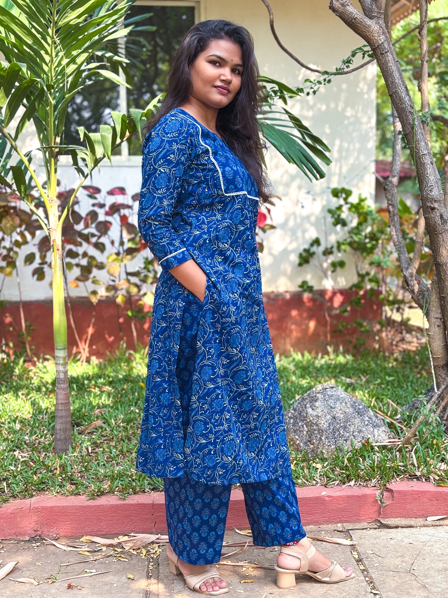 Indigo Bloom Cord Set