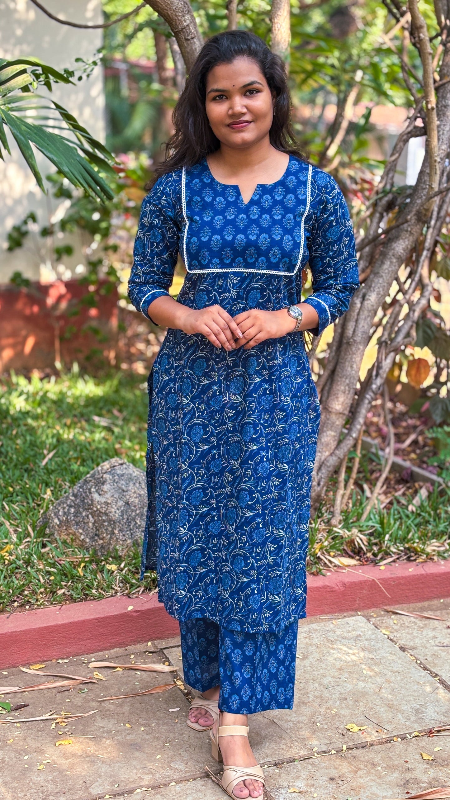 Indigo Bloom Cord Set