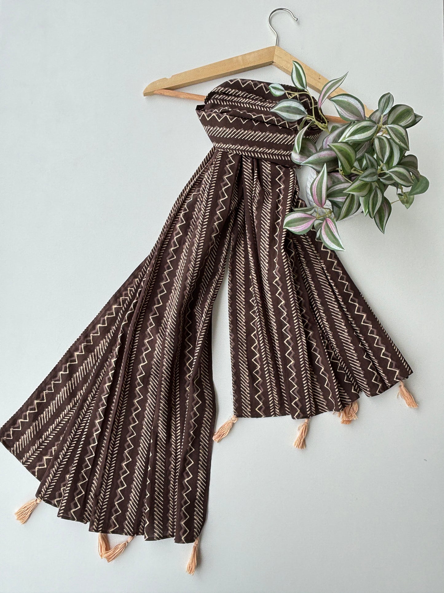 Muddy Brown Rhythm cotton Scarf