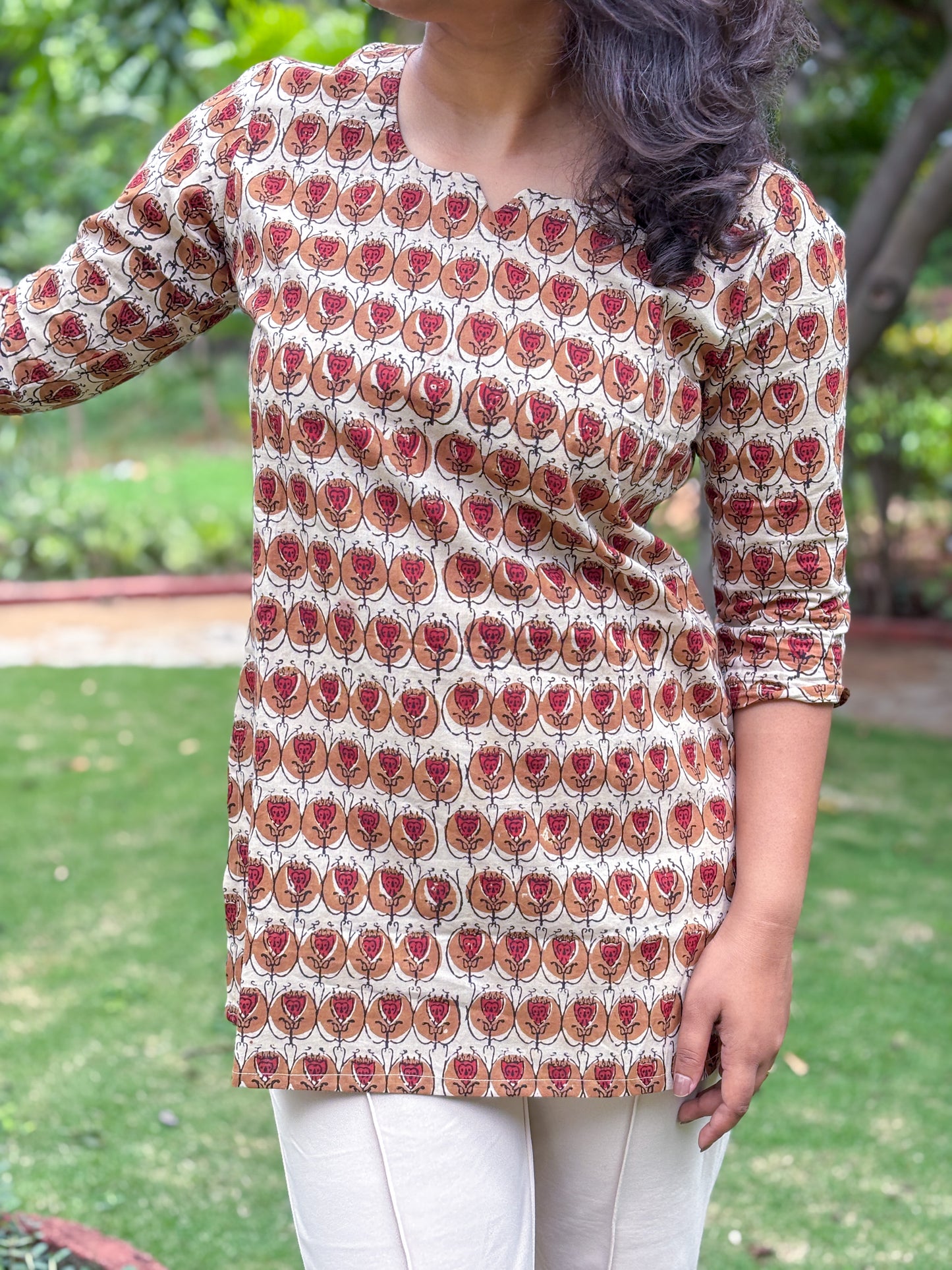 Earth Petal Printed Kurti