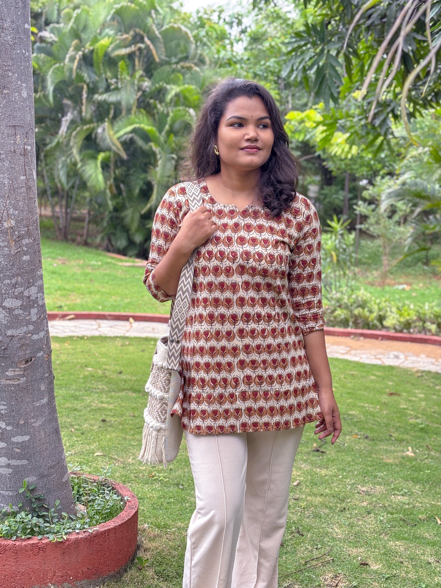 Earth Petal Printed Kurti