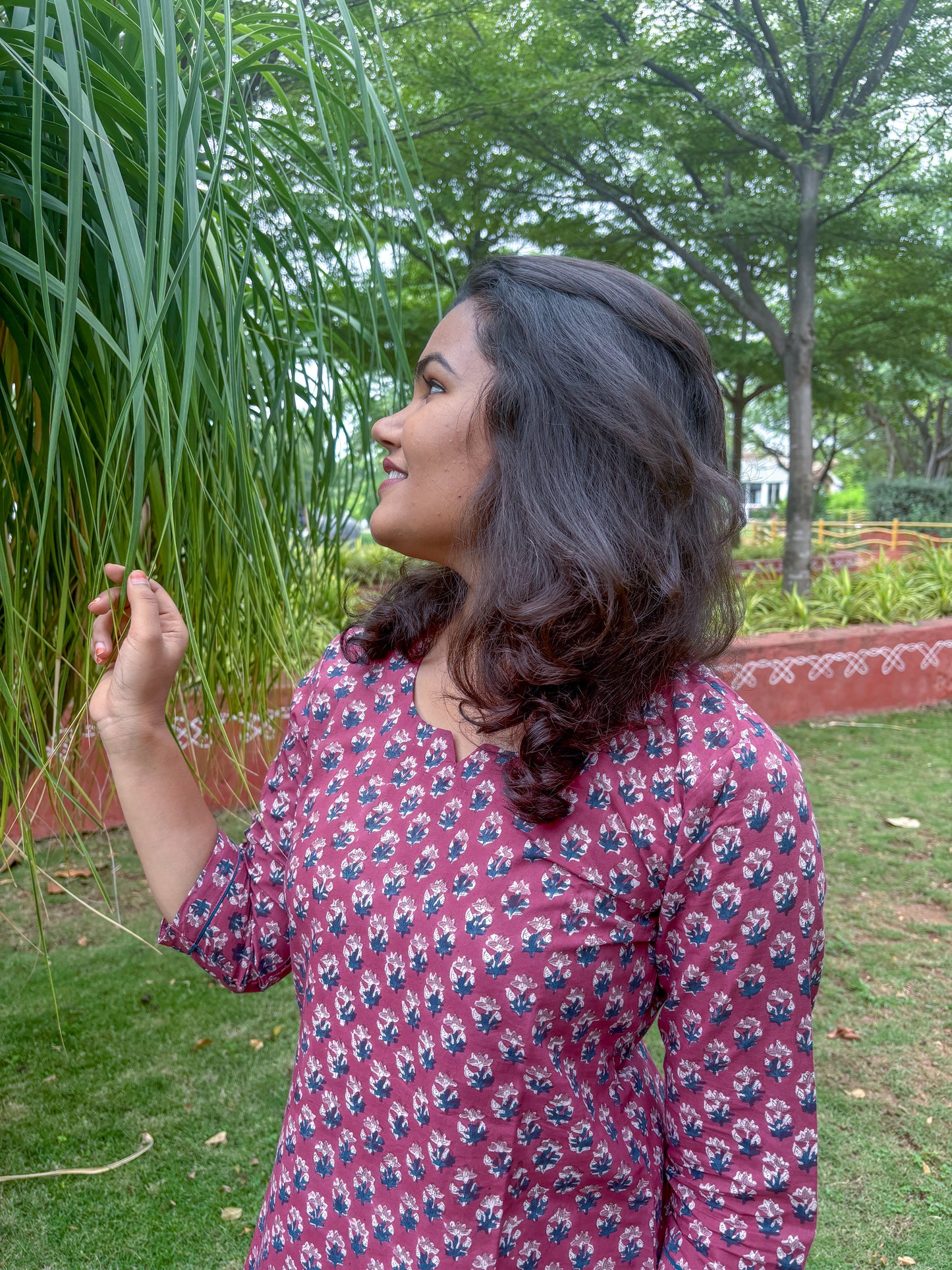 Rosewood Petal Short Kurti