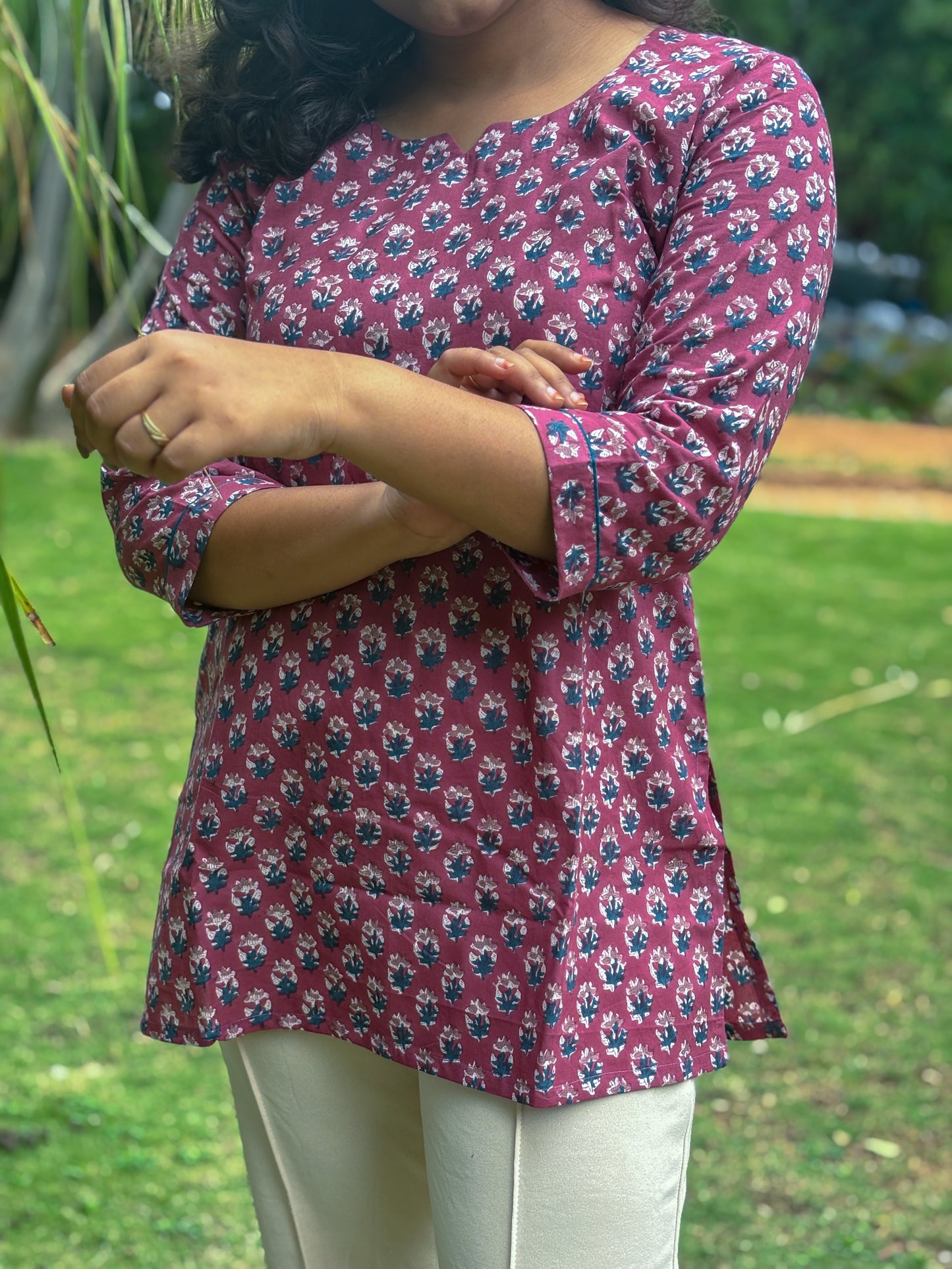 Rosewood Petal Short Kurti
