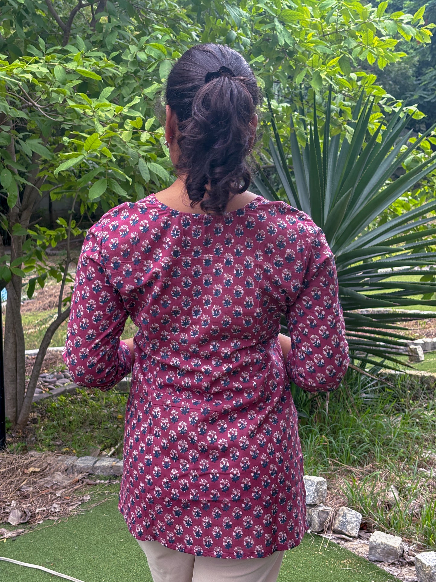 Rosewood Petal Short Kurti
