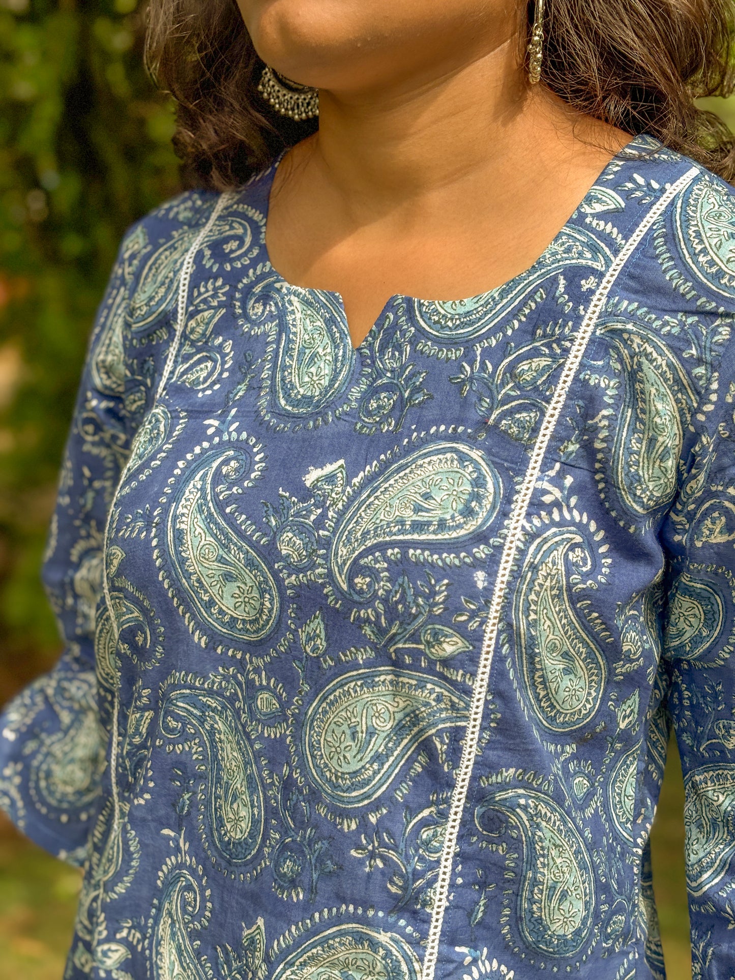 Classic Paisley Print Short Kurti