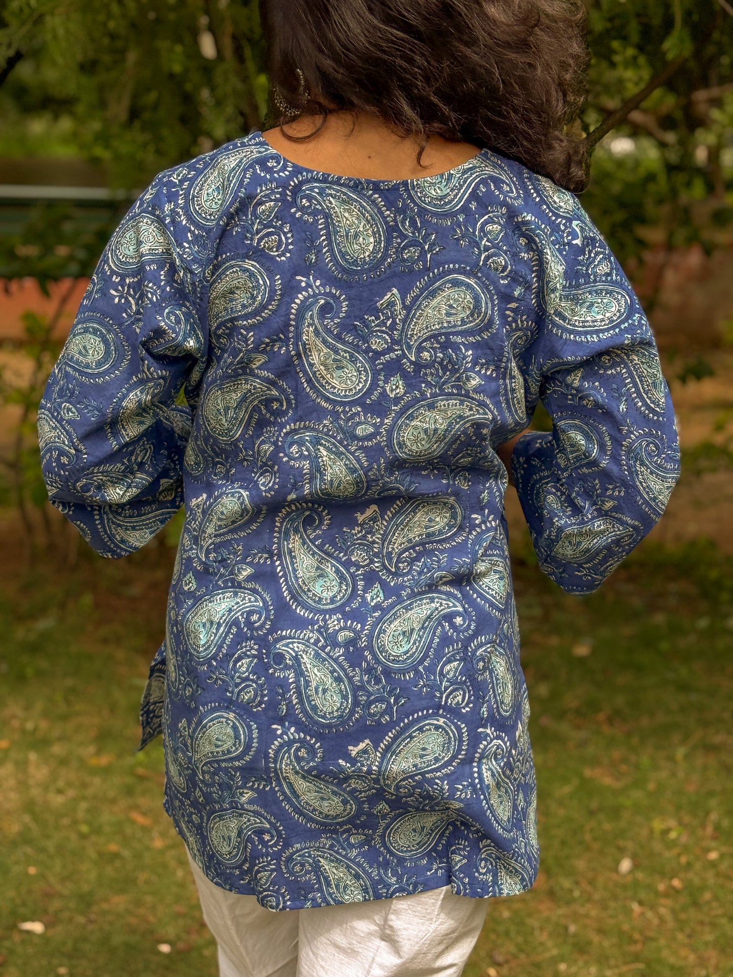 Classic Paisley Print Short Kurti