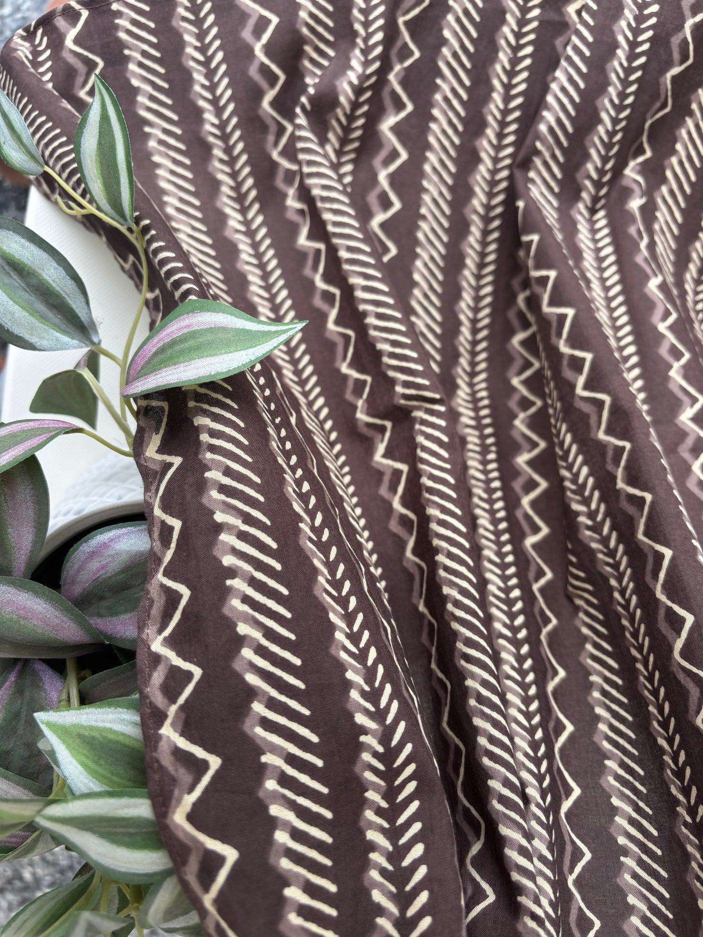 Muddy Brown Rhythm cotton Scarf
