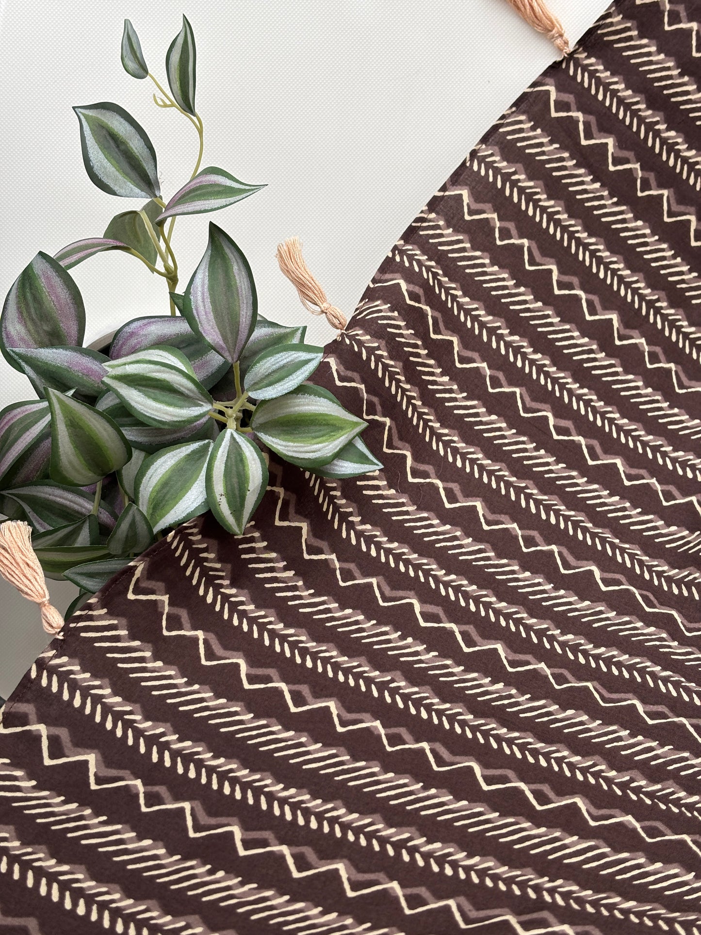 Muddy Brown Rhythm cotton Scarf
