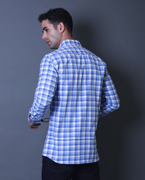 Blue Checks Formal Shirt