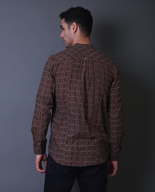 Brown Ikkat Shirt