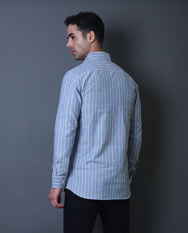 Light Blue Striped Shirt Formal Shirt