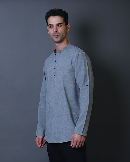 Charcoal Grey Short Kurta