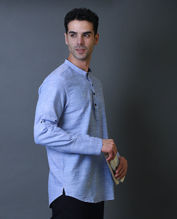 Steel Blue Short Kurta