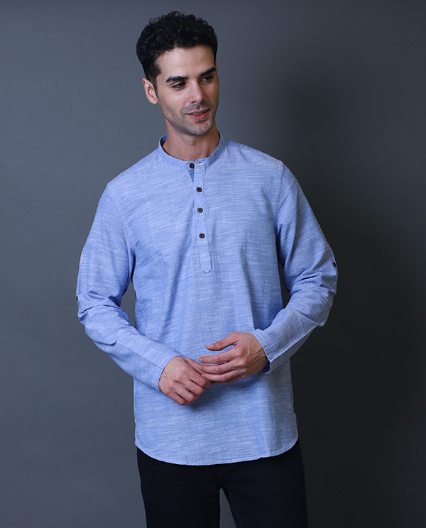 Steel Blue Short Kurta