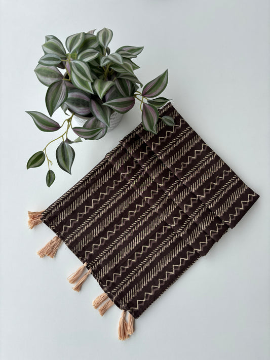 Muddy Brown Rhythm cotton Scarf