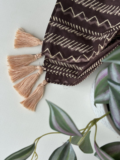 Muddy Brown Rhythm cotton Scarf